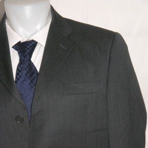 Dolce & Gabbana Three Button Flat Front Suit 40R